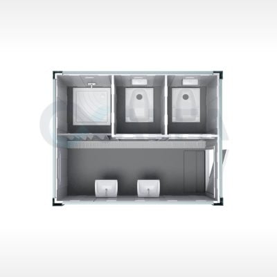 KWD3 240×300 Wc-Duş Konteyner kat planı
