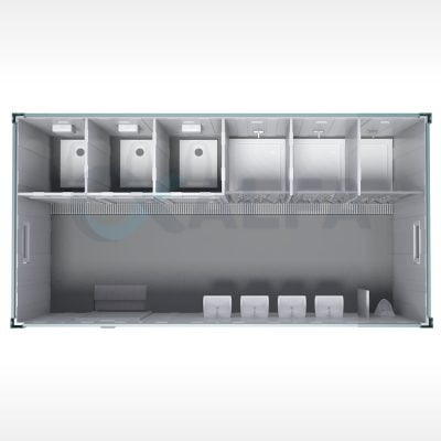 KWD6 240×600 Wc-Duş Konteyner kat planı