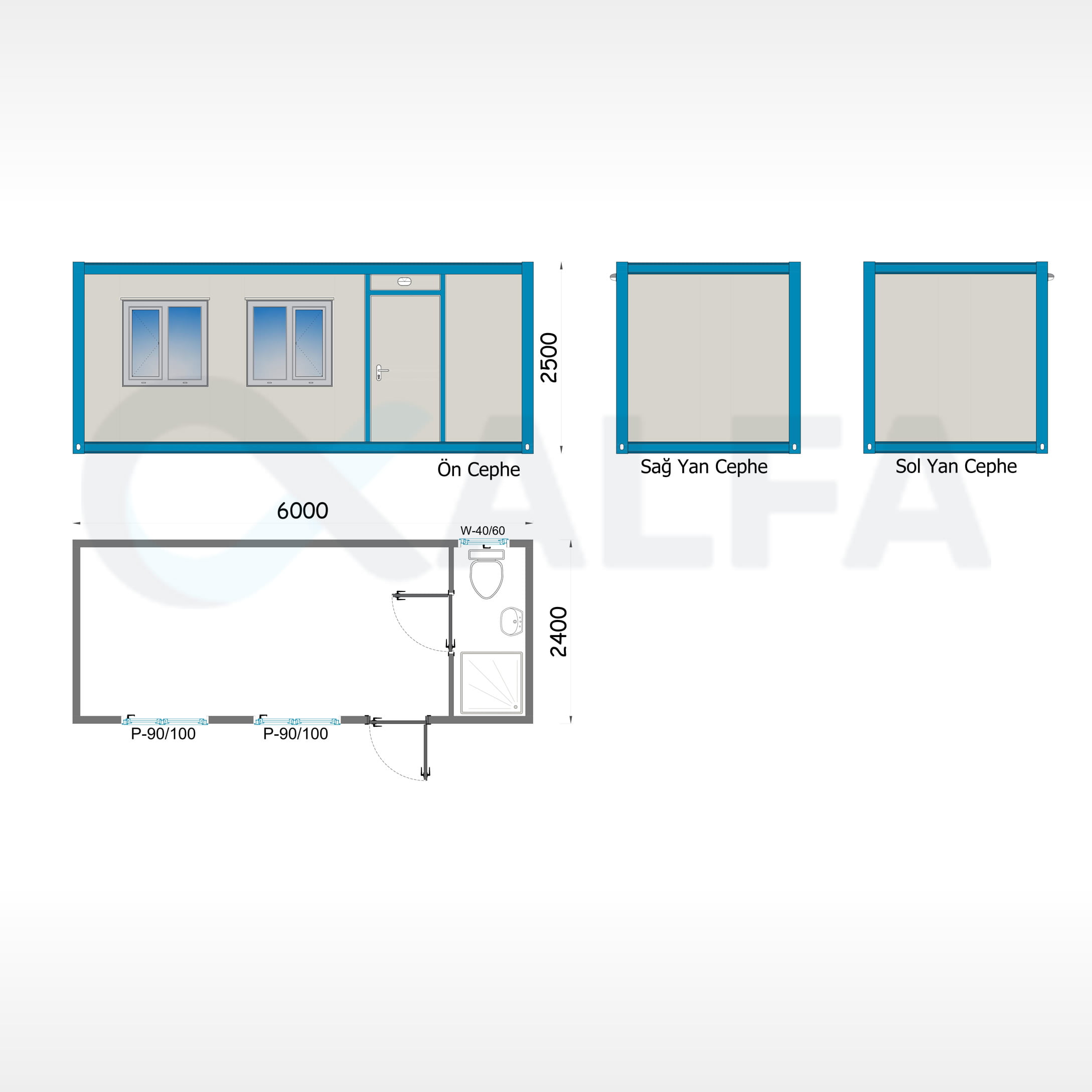M205 240x600 Konteyner 1 m205 Konteyner Fiyatları Planları