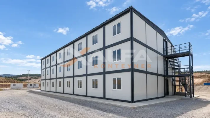 Üç katlı yemekhane konteyneri – Alfa Konteyner