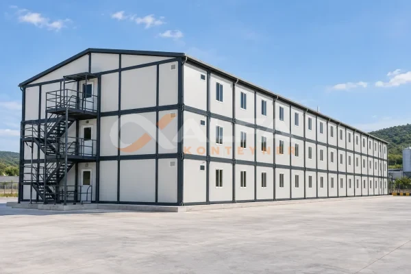 Üç Katlı Modüler Şantiye Binası – Alfa Konteyner