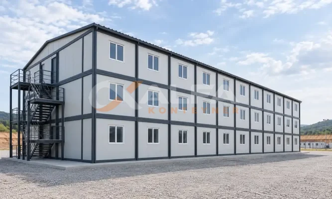 Üç katlı yemekhane binası – Alfa Konteyner