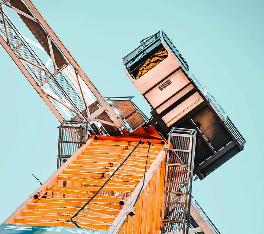 Construction of a new energy block started in western region 6 Construction Crane Cabin and Structure Close-Up